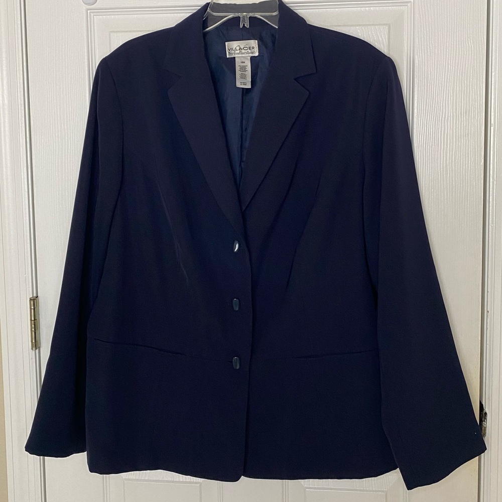 Navy Villager Woman suit jacket size 18W